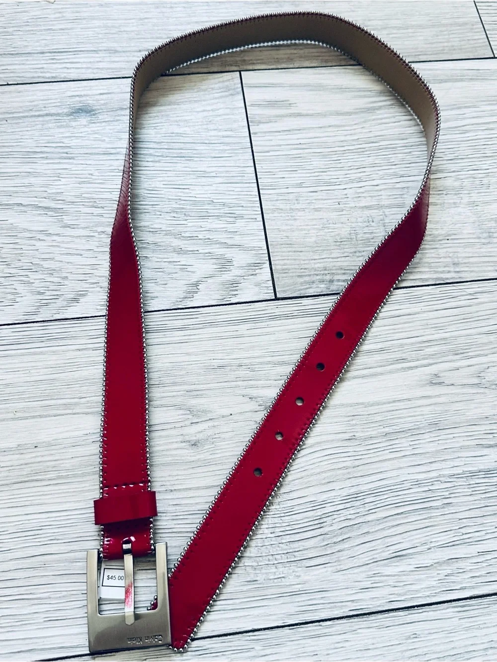 E Women's NWT Calvin Klein Casual red belt size M - Picture 7 of 10